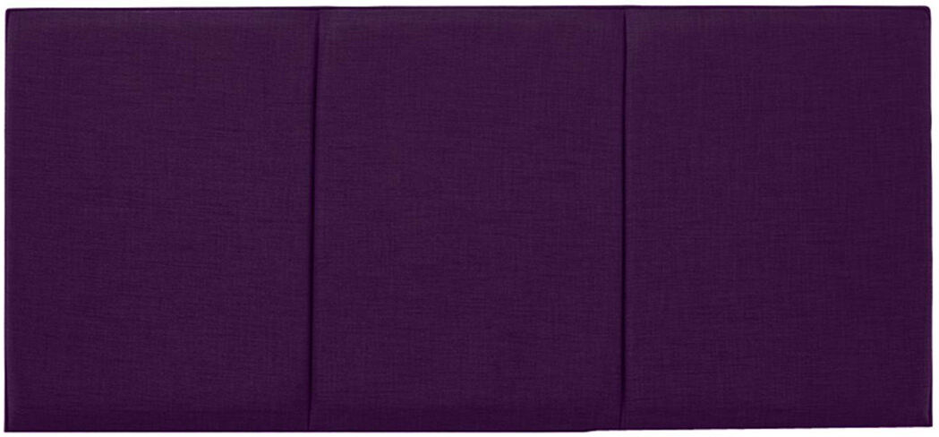 17 Stories Ergys Upholstered Chenille Headboard Purple/Twill Double (4'6)