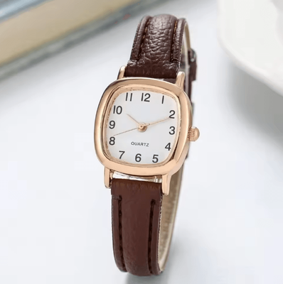 Inspire Essentials Square Womens Quartz Watch Simple Vintage Small Dial b