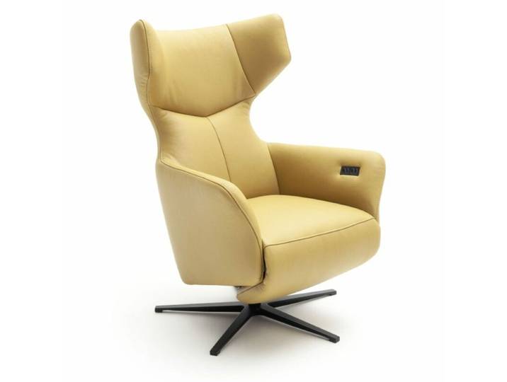 Contur Einrichten Noto Relax II Sessel mit Relaxfunktionen - Leder WP kurkuma - ohne Zusatzausstattung Drehfunktion, automatische Fußteilverstellung, automatische Relaxfunktion, automatische Rückenteilverstellung Modern, Zeitlos