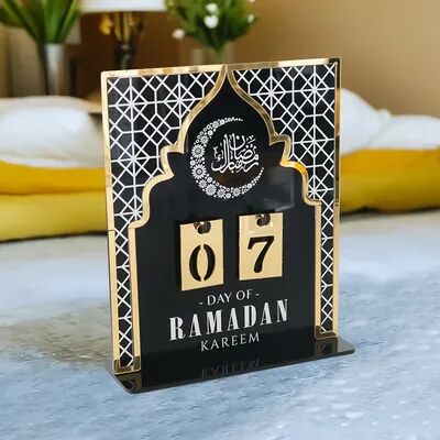 Multisell Products Hub Eid Al Fitr Countdown Calendar, Acrylic Ramadan Countdown Decoration With Replaceable Numbers c