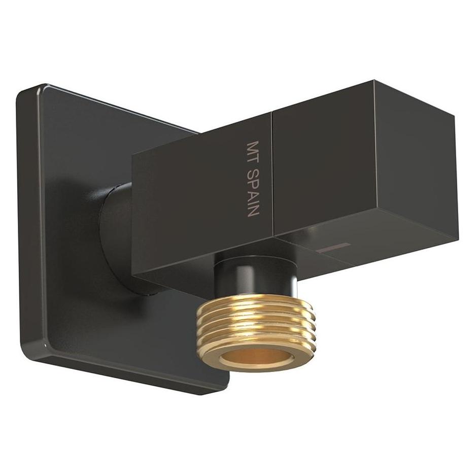 MT Deco model angle valve with square handle, black, ½ x 3/8 in (67618457)