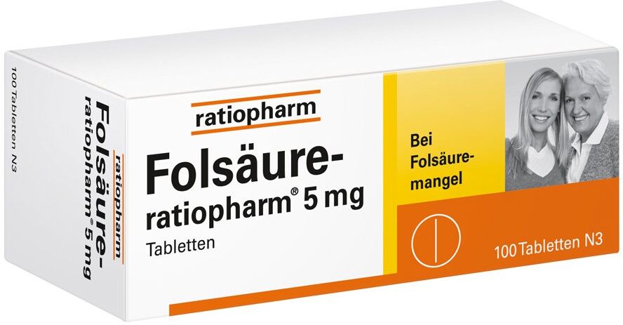 Folsäure-ratiopharm Folsäure Ratiopharm 5 mg Tabletten