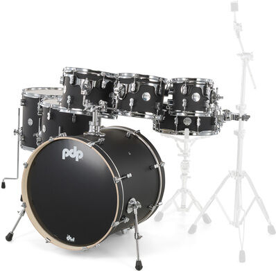 DW PDP CM7 Satin Black Satin Black