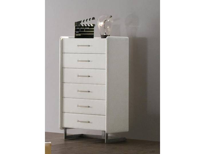 Xlmoebel Hochkommode Exklusive Lederkommode mit modernem Design und viel Stauraum (Hochkommode, Hochkommode), Hergestellt in Europa