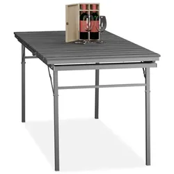 Relaxdays Gartentisch klappbar ausziehbar Grau