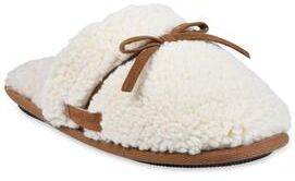 Women's Berber Faux Suede Tie Scuff Slipper by GaaHuu in Natural (Size L(9/10))