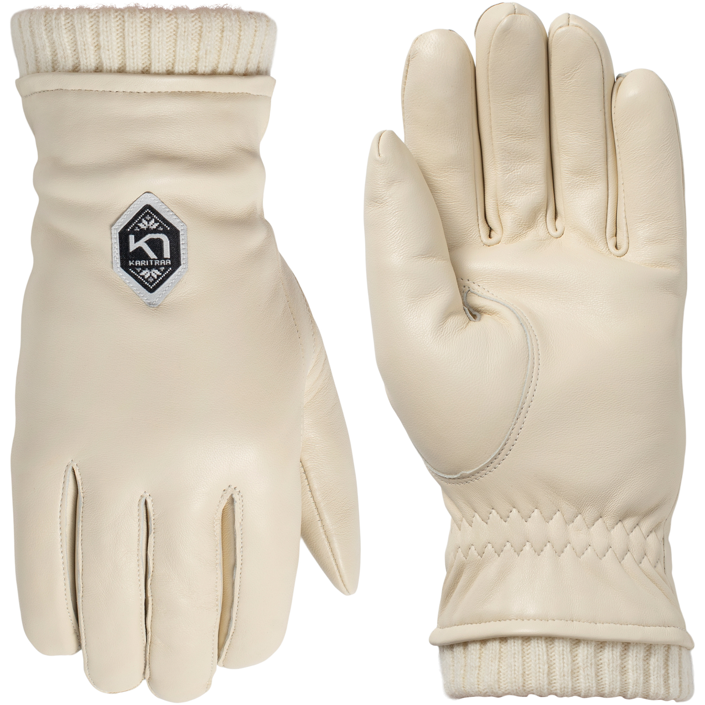 Kari Traa Himle Damen Fingerhandschuhe beige Größe M Lifestyle Isolierend