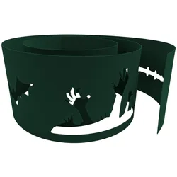zaun|zu® Sichtschutzstreifen PP PREMIUM Halloween Graveyard Zaun Grün 2,55m