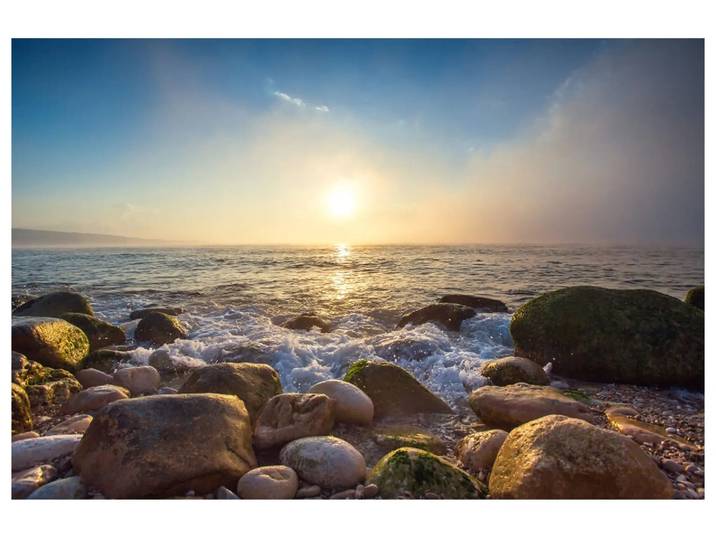 Digitaldruck auf Glas Sonnenuntergang am Steinigen Meer image LAND