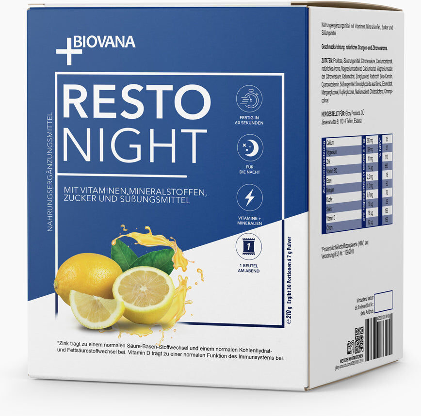 Glory Products OÜ BIOVANA Resto Night (30 Portionen)