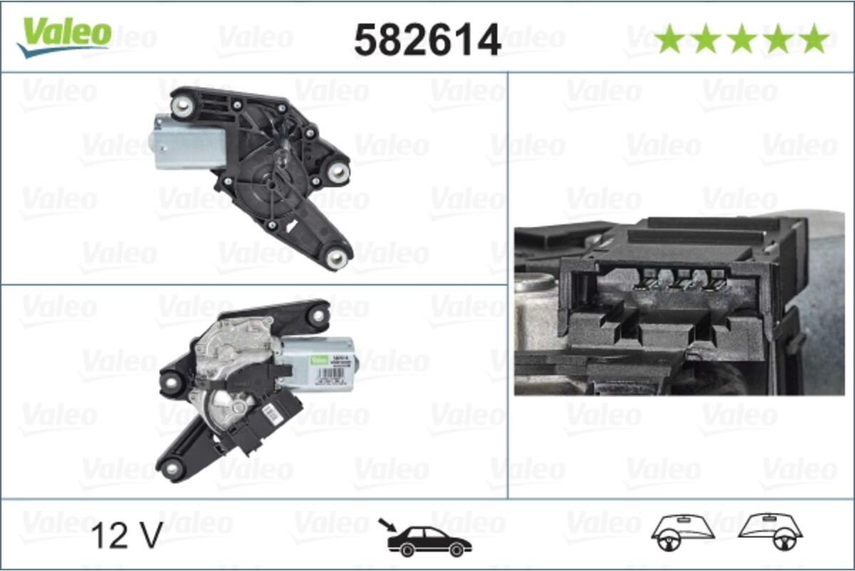 Lavador de para-brisas, motor do limpa para-brisas VALEO 582614