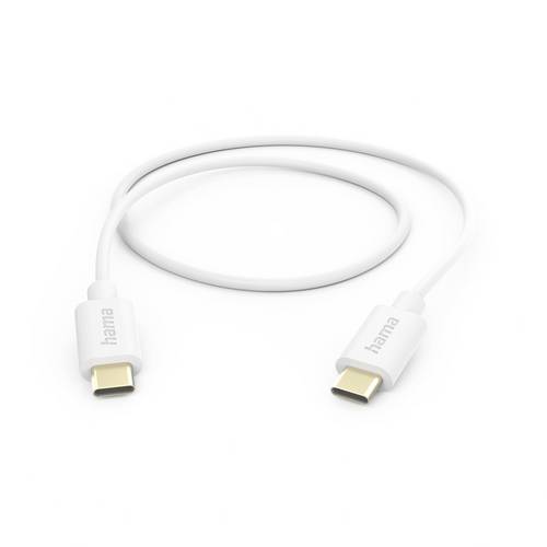 Hama USB-Ladekabel USB 2.0 USB-C Stecker 1m Weiß 00201590