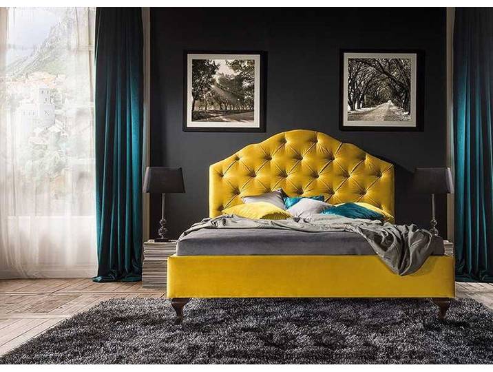 Xlmoebel Polsterbett Designer Bett CL-4A mit edlem Lederbezug und modernem Design (Klassisches Bett Betten - Model Classic CL-4A), Hergestellt in Europa