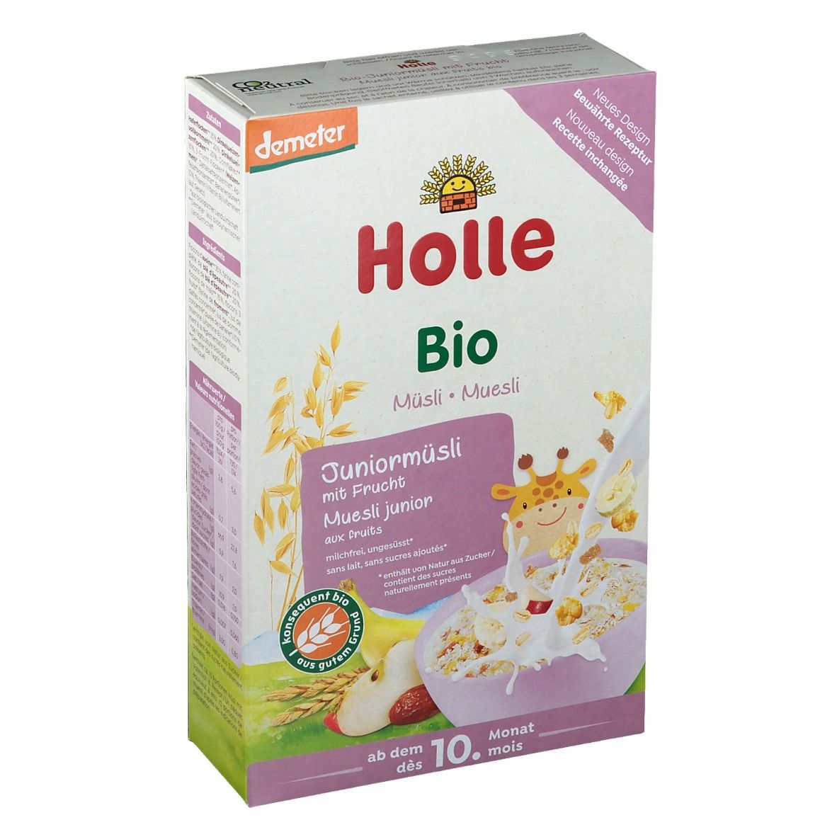Holle Bio Juniormüsli Mehrkorn mit Frucht 250 g Brei