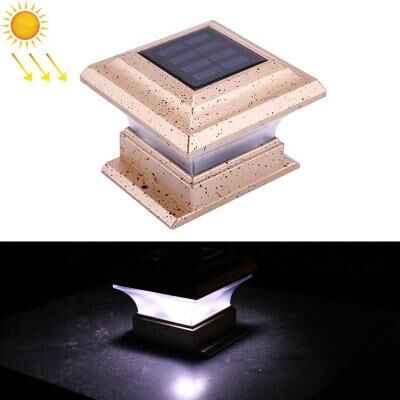 United Solar Garden Column Light Warm LED Outdoor Fence & Landscape Lamp white Light