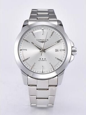 Uplifted Trends Men's Automatic Business Watch Waterproof Stainless Steel Luminous Mechanical Watch white