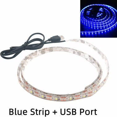 Inspire Curations 1M 5M USB LED Strip Lights For TV Backlight And Home Decor blue not Waterproof 2 Meter