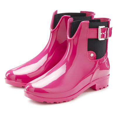 Gummistiefelette VIVANCE "Herbststiefelette", Damen, Gr. 38, Textil, pink, Obermaterial: 100% PVC. Decksohle: 100% Textilmaterial. Futter: 100% Textilmaterial. Laufsohle: 100% Synthetik, glänzend, unifarben, Basic, Schuhe Chelseaboots Gummiboots...