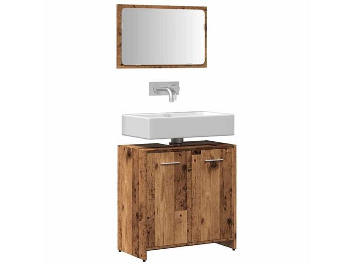 Armoire de salle de bain et miroir vieux bois bois d'ingénierie miroir de courtoisie armoire de salle de bain 856042