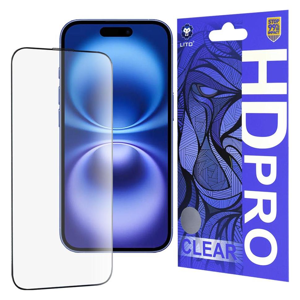 Lito - HD Pro Clear - iPhone 16 - Black (Apple iPhone 16) (56359611)
