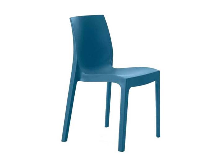 Chaise de Jardin Empilable Plastique Colorée Rome Grand Soleil pour Restaurant - Bleu