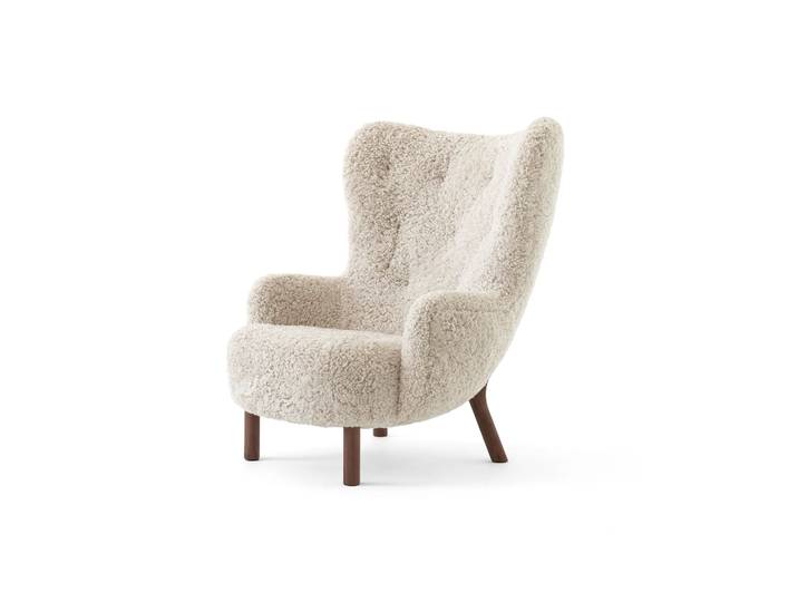 &Tradition Petra VB3 High Sessel Walnuss geölt-Sheepskin Moonlight