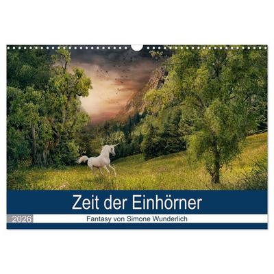 Zeit der Einhörner (Wandkalender 2026 DIN A3 quer), CALVENDO Monatskalender