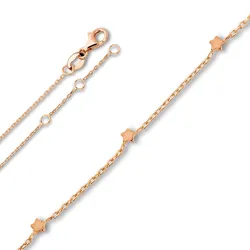 Fußkette ONE ELEMENT "Fußkettchen Rundankerkette aus 925 Silber 25 cm", silber, Fußketten, Damen, Silber 925 (Sterlingsilber), Sanfte Linie – unaufdringlich und geschmackvoll