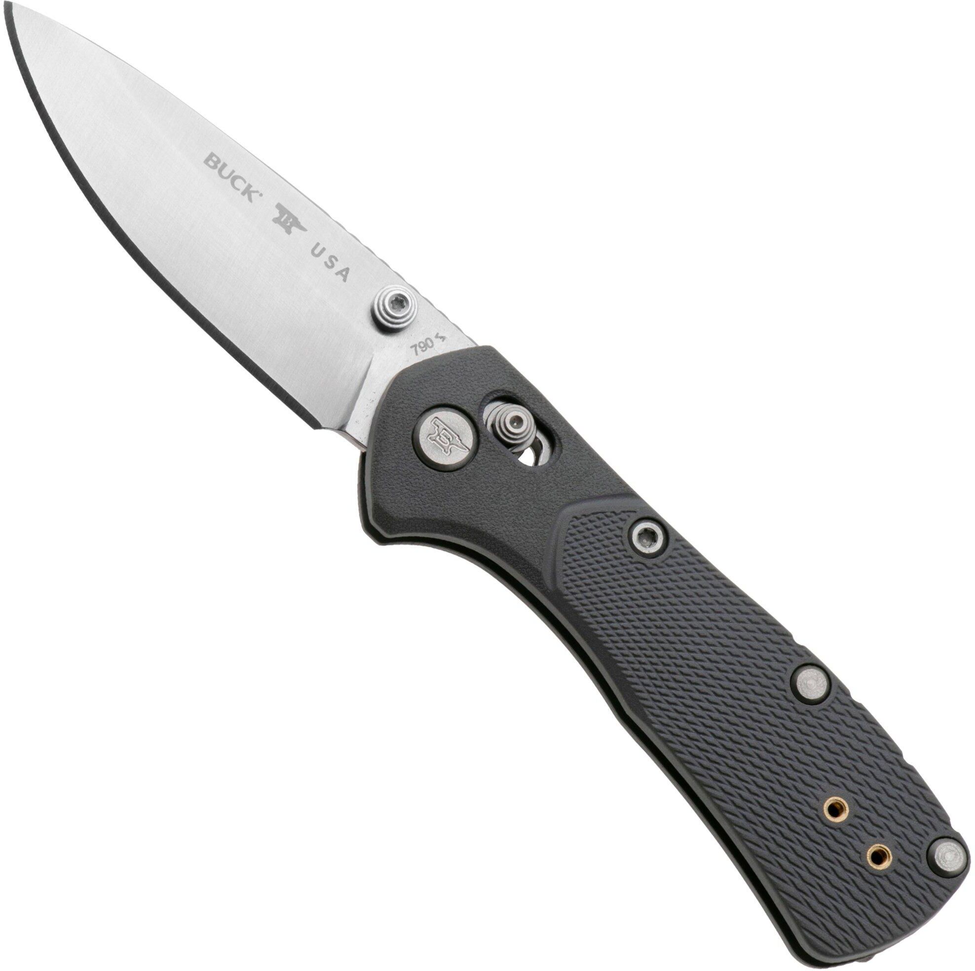 Buck 790 Mini Range Pro 0790GYS1 Satin 154CM, Gray FRN, coltello da tasca