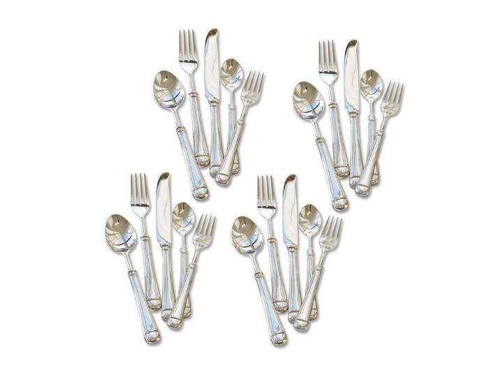 Mirabeau Besteck-Set Besteck Eriat silber, Edelstahl, Griff: Messing, none