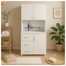 HTI-Living Schrank mit bedruckter Rückwand Steine