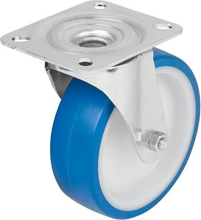 KIPP Lenkrolle ohne Feststellsystem Ø 125 x 40mm Thermoplast Hygienebereich (K1775.11125040)