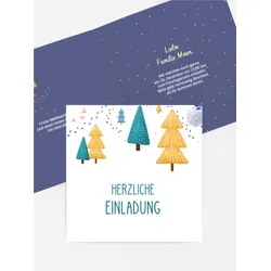 Weihnachtseinladung geschäftlich selbst gestalten mit Spruch und Fotos im Onlinedesigner bei Meine-Kartenmanufaktur.de