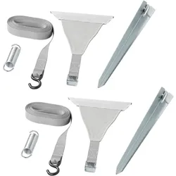 Set aus zwei ProPlus 361729 Sturmbändern zur Befestigung an einer 2x4,8 m Markisenschiene
