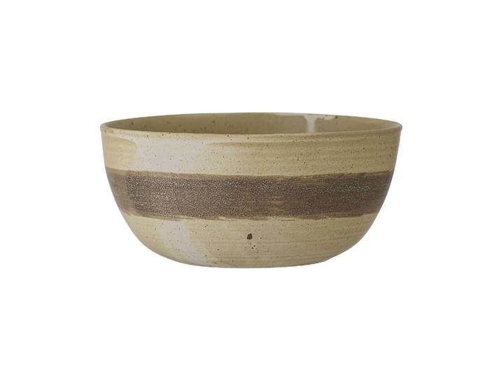 Bol en grès marron, fait main, décor intérieur, émaillé, inspirat