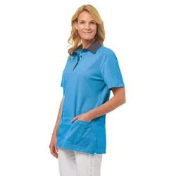 Poloshirt Unisex türkis/grau 08/2743/7612, Größe XL - grau - XL