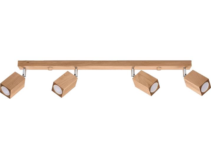 Plafonnier KEKE 4 chêne 4xGU10 10W bois 20x5x80cm Sollux Lighting