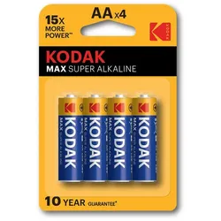 Kodak Max Aa Lr6 1,5 V Batterien Blister 4 Einheiten