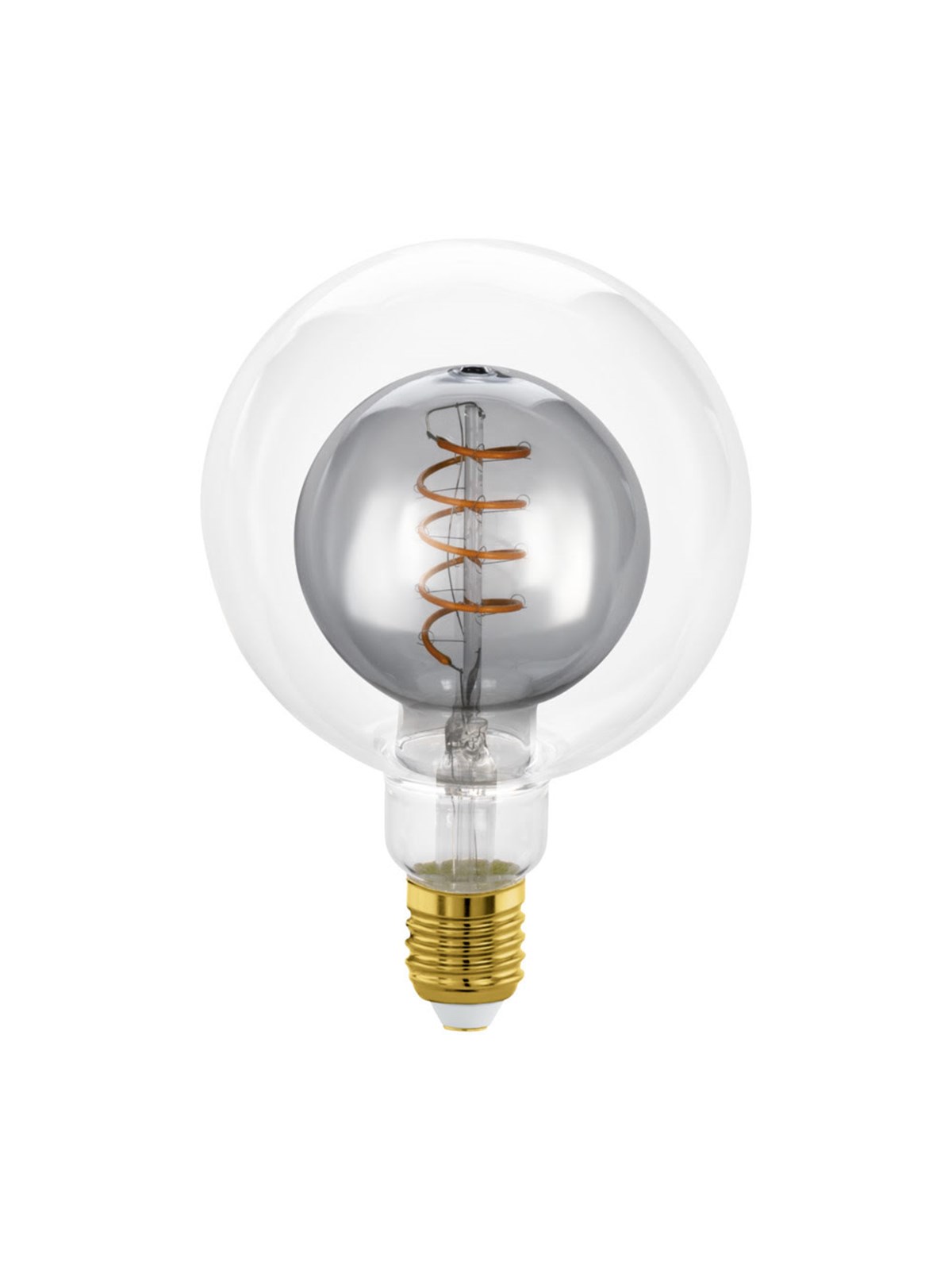 EGLO LED-Lampe G125 2W 80LM 2000K DIM. SMOKE/CLEAR E27