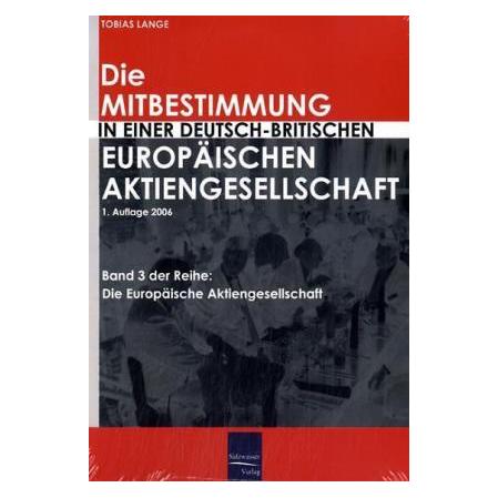 EHV Die Mitbestimmung in einer deutsch-britischen Europäischen Aktiengesellschaft (Deutsch, Softcover, Tobias Lange) (55189419)