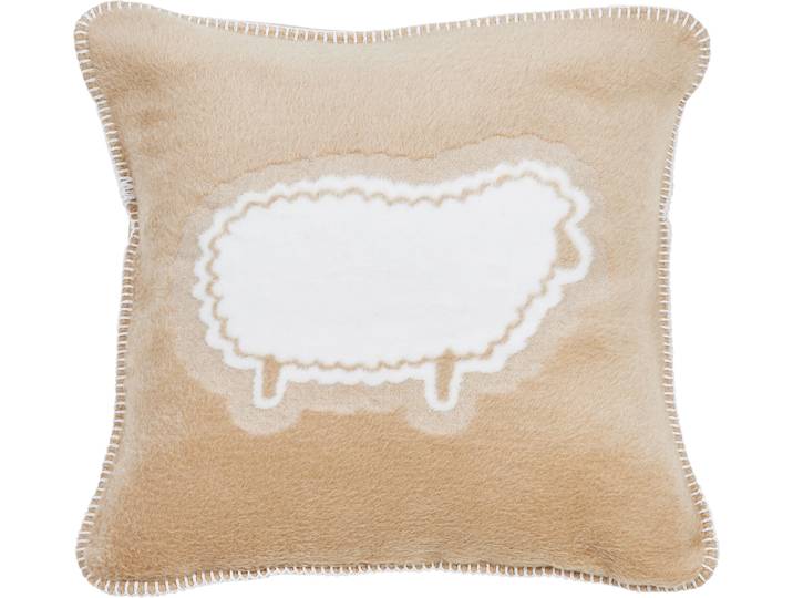 Dekokissen DONE. SHEEP , beige (taupe), B:50cm H:1cm L:50cm, Acryl, Baumwolle, Polyester, Dekokissen_Sitzkissen_Kissenhüllen, Dekokissen, Extra weiche Haptik