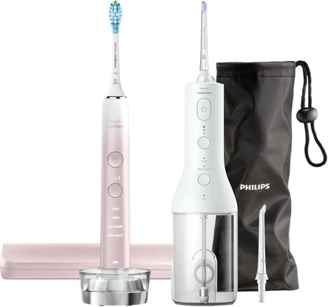 Philips Sonicare DiamondClean 9000 HX9911/84 Elektrische tandenborstel met Power Flosser Wit