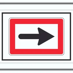 HB-Druck In Pfeilrichtung fahren rechts Symbol A5 (148x210mm)