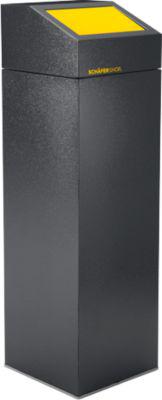 Schäfer Shop Select Wertstoffsammelgerät WSG 85 E, 85 L, verzinktes Stahlblech, pulverbeschichtet, selbstschließend, gelb