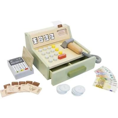 SpielMaus Küche Holz Registrierkasse mit Zubehör