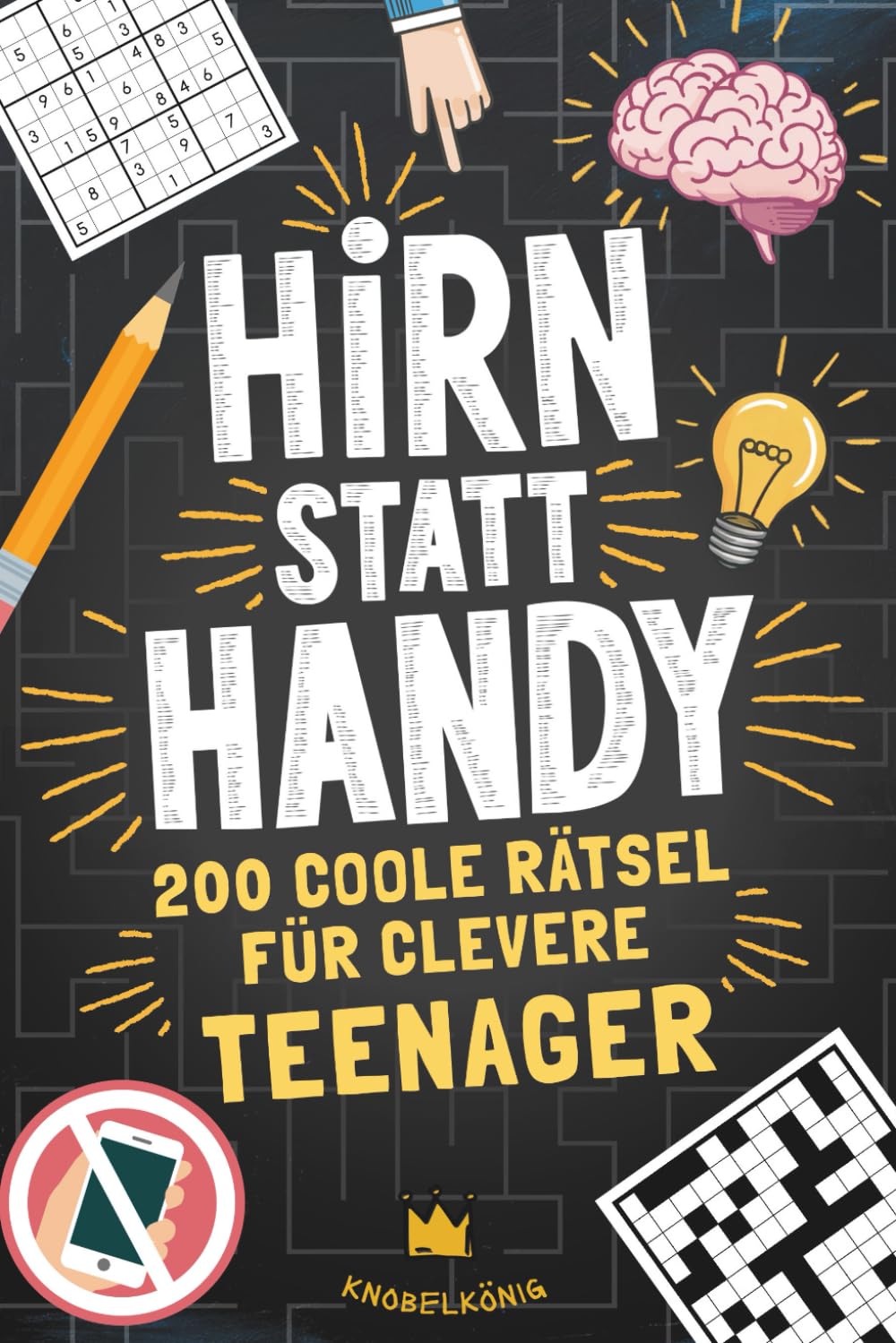 Knobelkönig - Hirn statt Handy - 200 coole Rätsel für clevere Teenager: Perfektes Geschenk-Rätselbuch für Teenager Mädchen & Jungen - Preis vom 14.10.2026 23:07:16 h