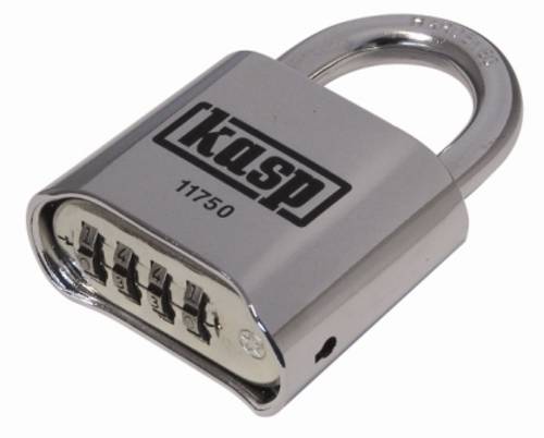 KASP K11750D Vorhängeschloss 50mm Silber Zahlenschloss