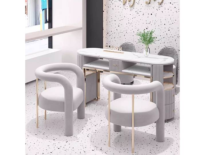 Design De luxe Table à ongles tiroirs d'affichage professionnels Tables De manucure équipement beauté Mesa De manucure Salon ameublement