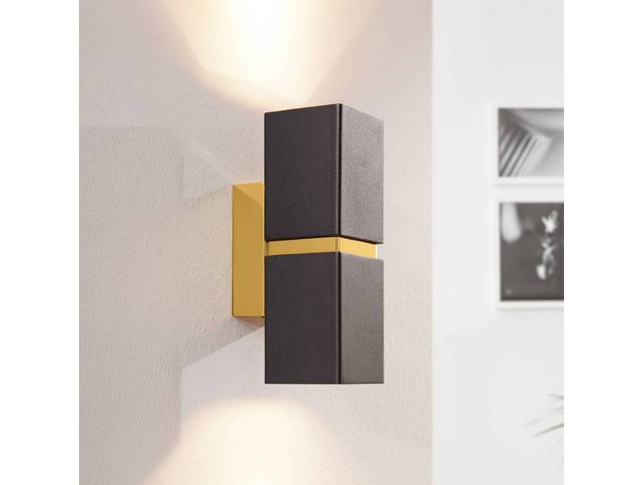 LED-wandlamp Passa, messing / goud, Woon-/ Eetkamer, metaal, Modern, LED wandlamp