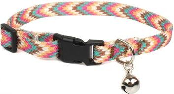 Uplifted Finds Geometric Doodles Colorful Print Adjustable Cat Collar With Bell colorful Arrows